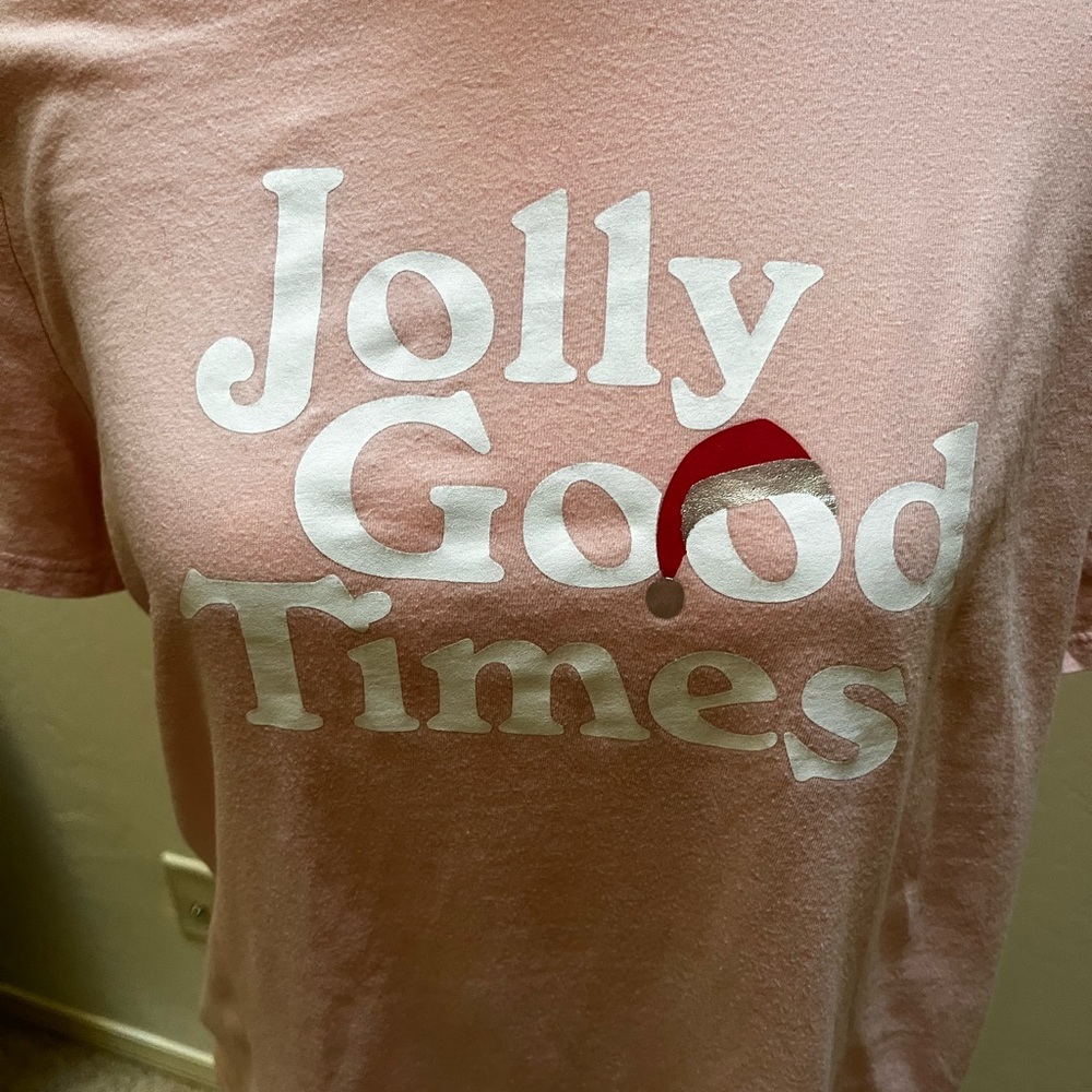 Pink Jolly Good Times Holiday Tee